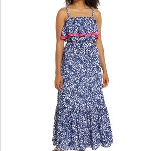 Aida Maxi Dress Oyster Bay Blue Krillin It NWOT